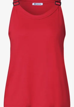 Top met V-hals en decoratief detail