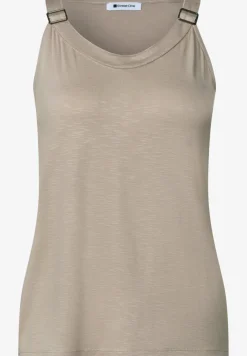 Top met V-hals en decoratief detail