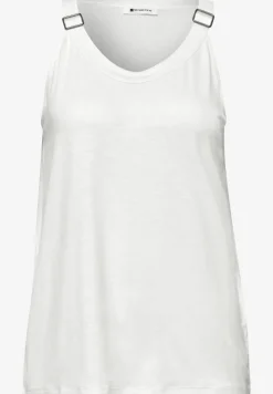 Top met V-hals en decoratief detail