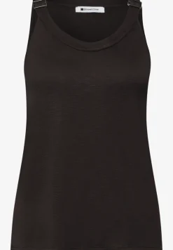 Top met V-hals en decoratief detail
