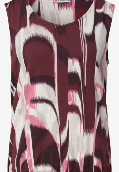 Top met V-hals en elastische zoom