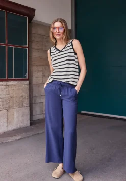 Top met V-hals in gebreide look