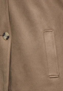 Trenchcoat in velours-look