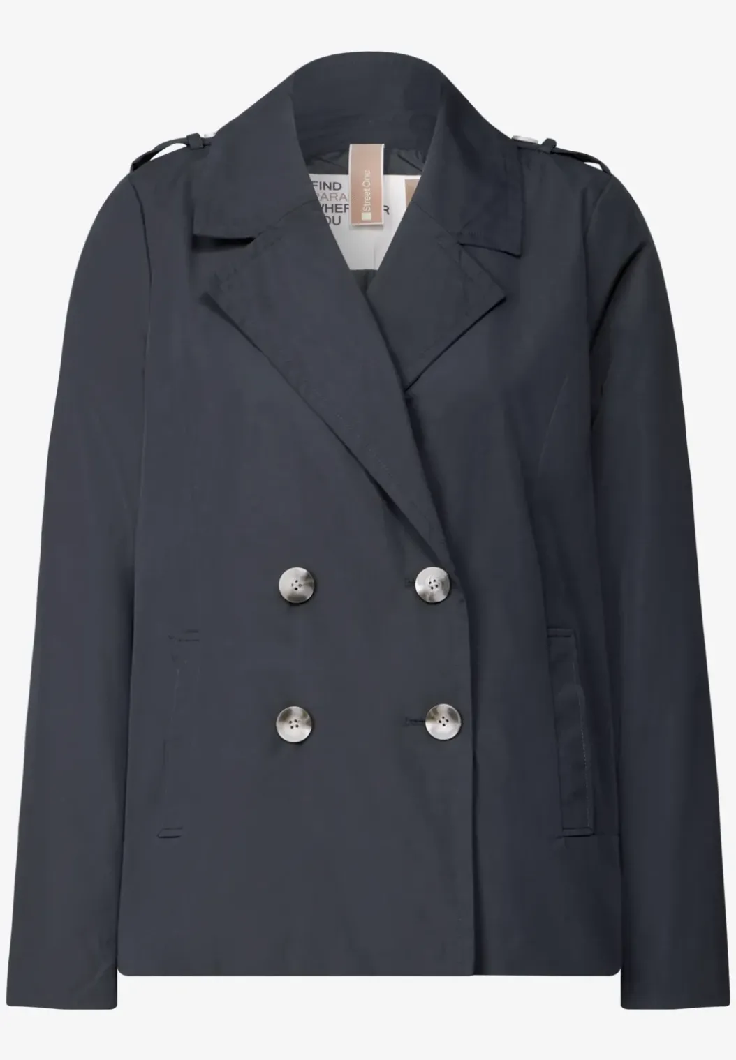 Trenchcoat met twee rijen knopen