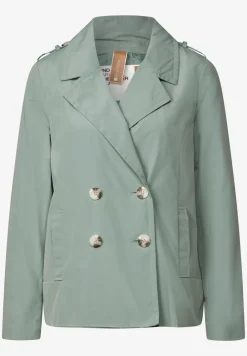 Trenchcoat met twee rijen knopen