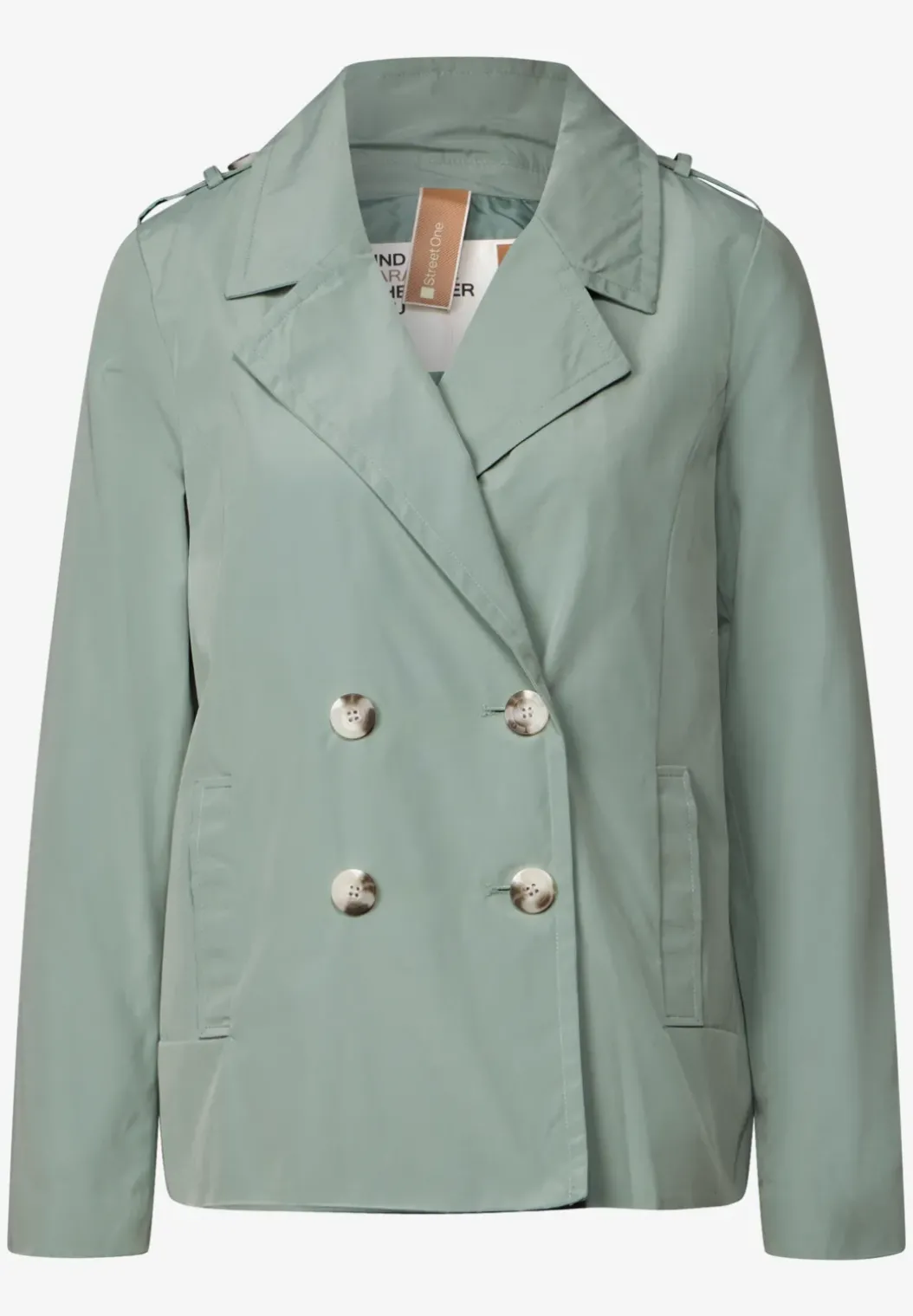 Trenchcoat met twee rijen knopen