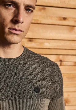 Trui in tweekleurige look