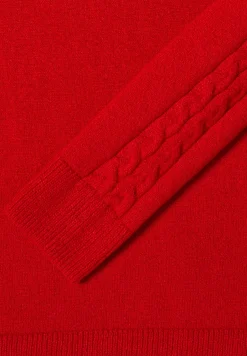 Trui met gebreid detail