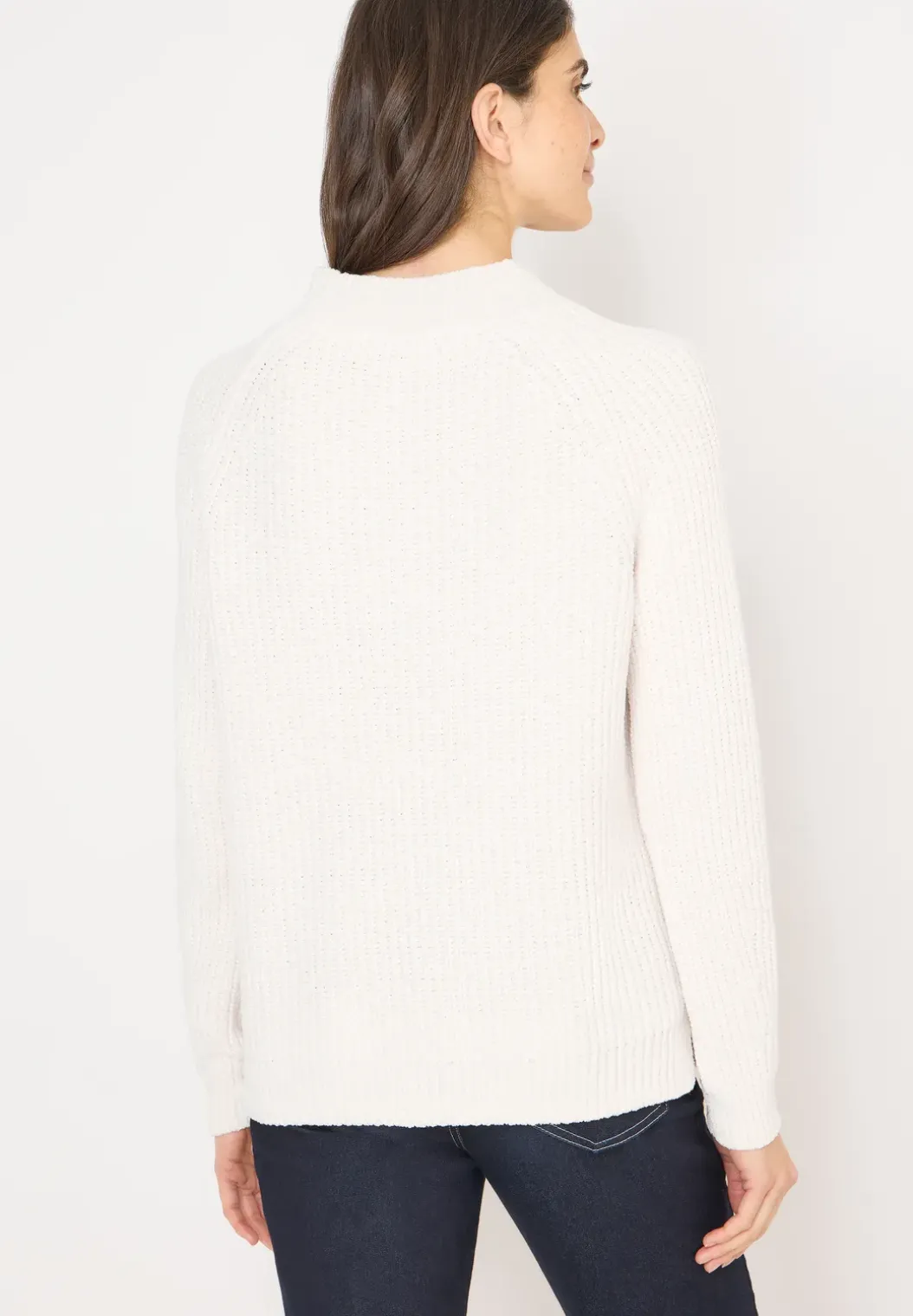 Trui van chenille met col