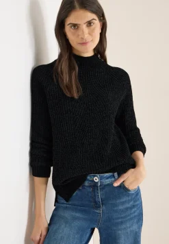 Trui van chenille met col