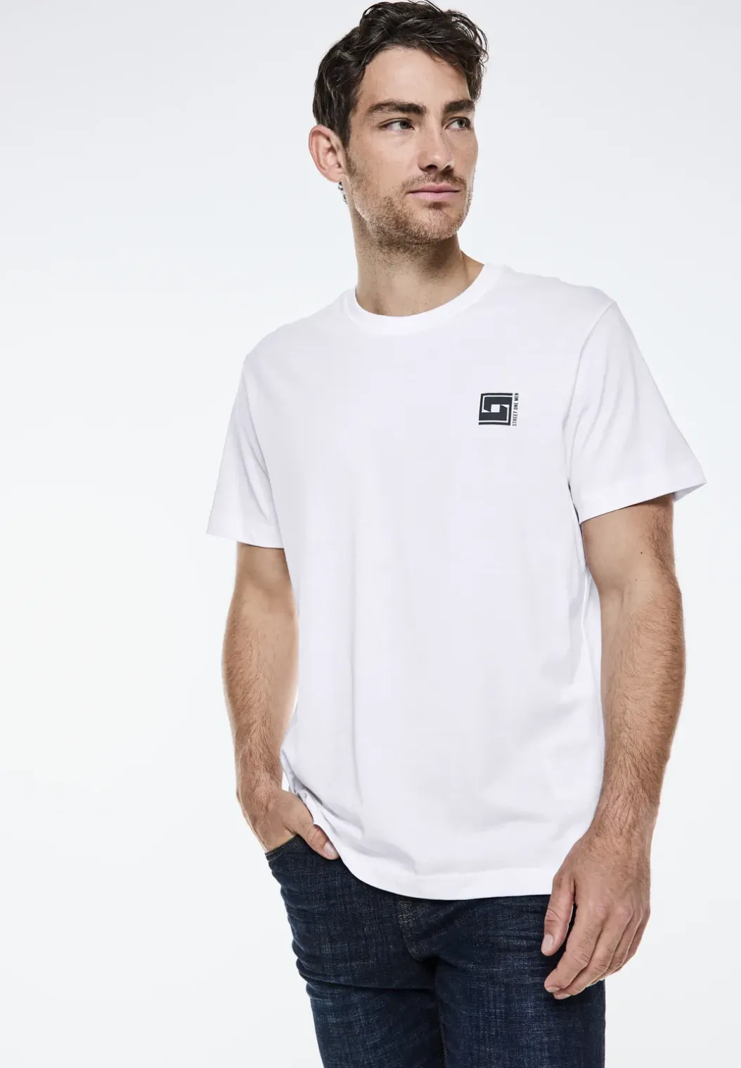 T-shirt met artwork op de borst