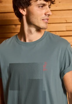 T-shirt met streepprint
