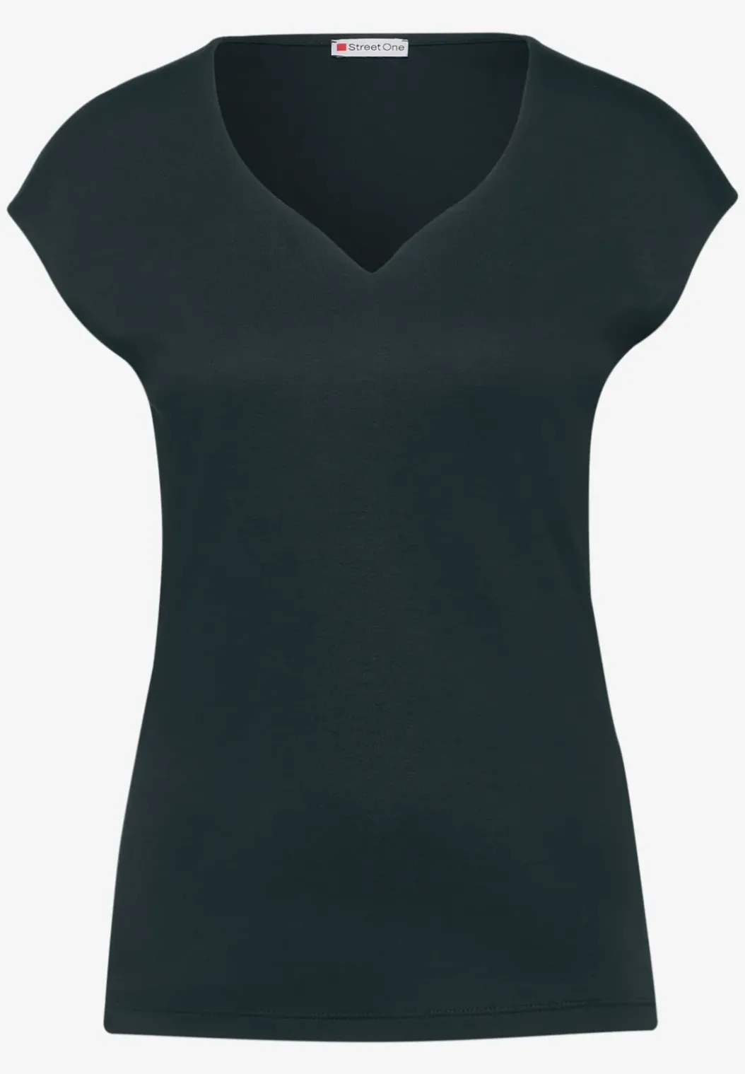 T-shirt met hartvormige halslijn
