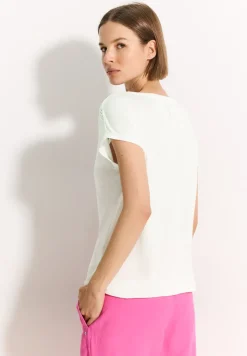 T-shirt met kanten detail