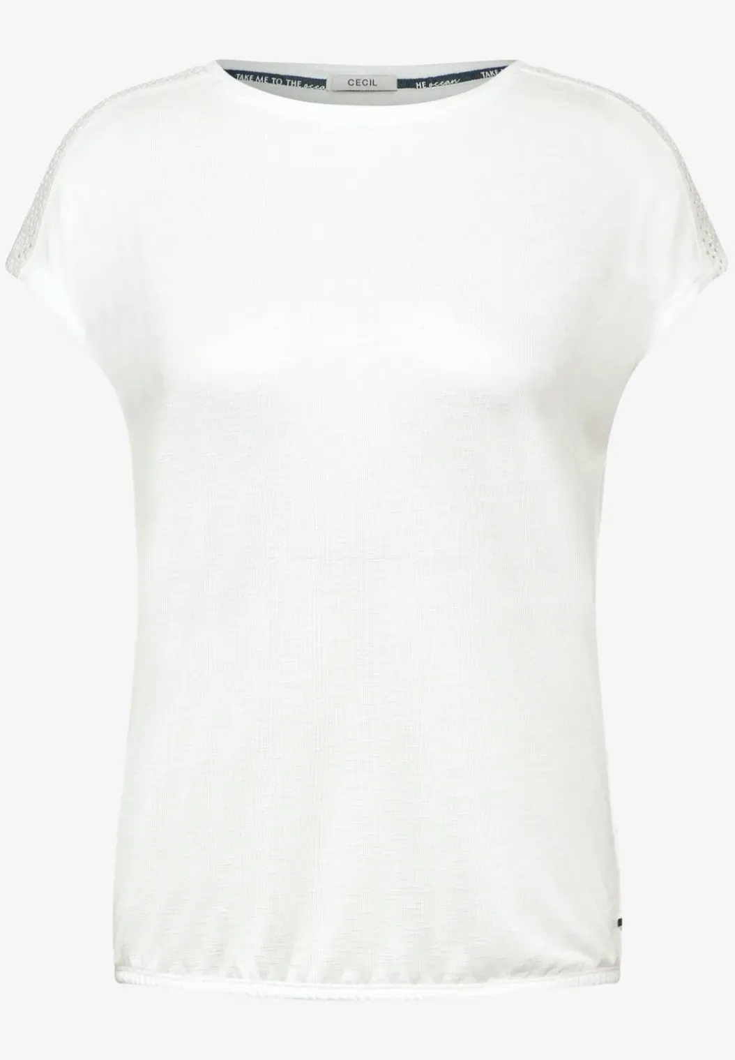 T-shirt met kanten detail