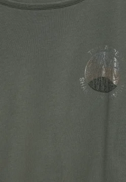 T-shirt met plooien
