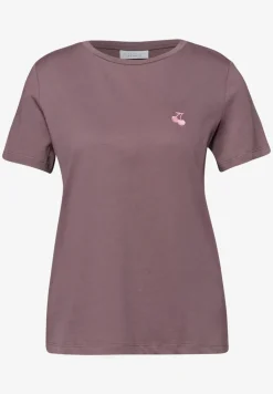 T-shirt met ronde hals en borduursel