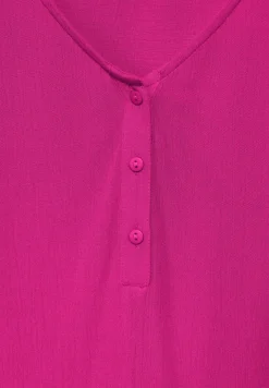 T-shirt van materiaalmix