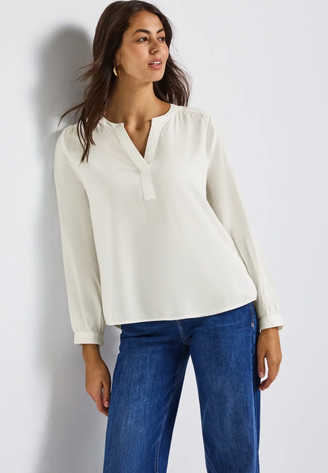 Tuniek met gespleten hals