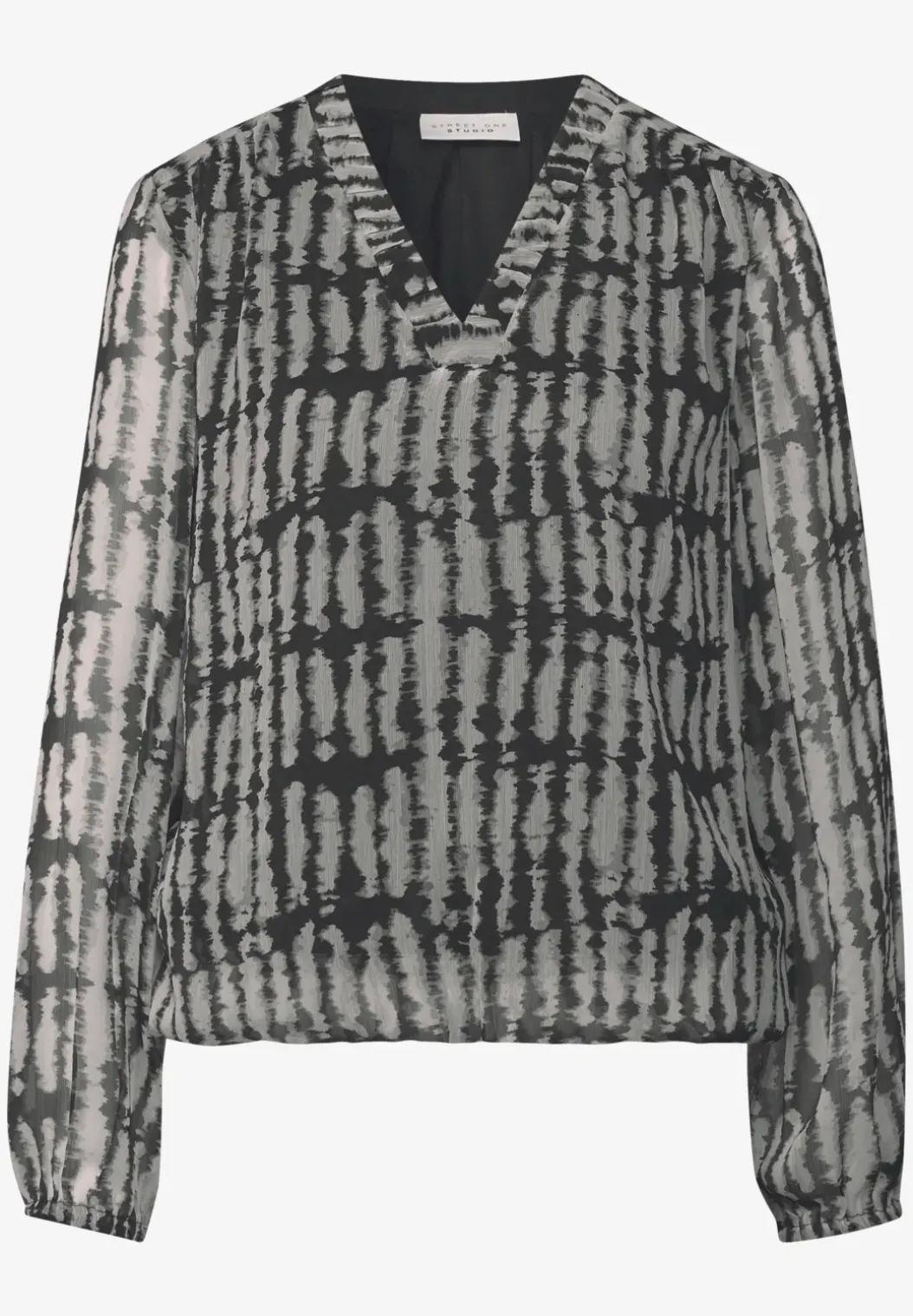 Tuniek van chiffon met V-hals