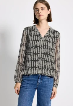 Tuniek van chiffon met V-hals