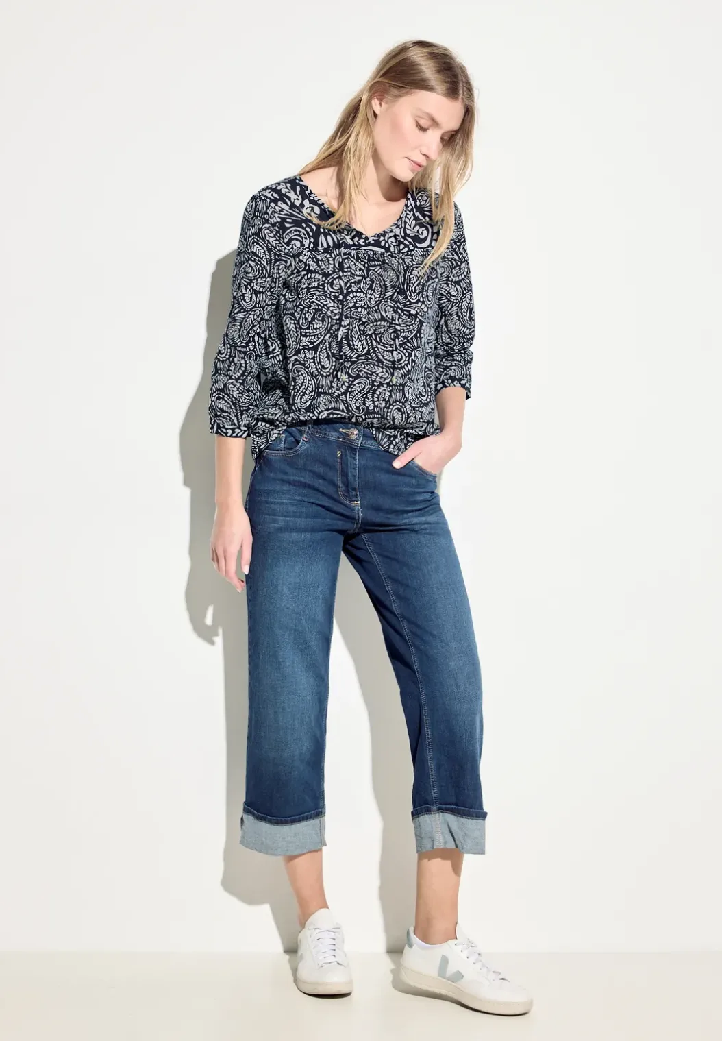 Tuniekblouse met print