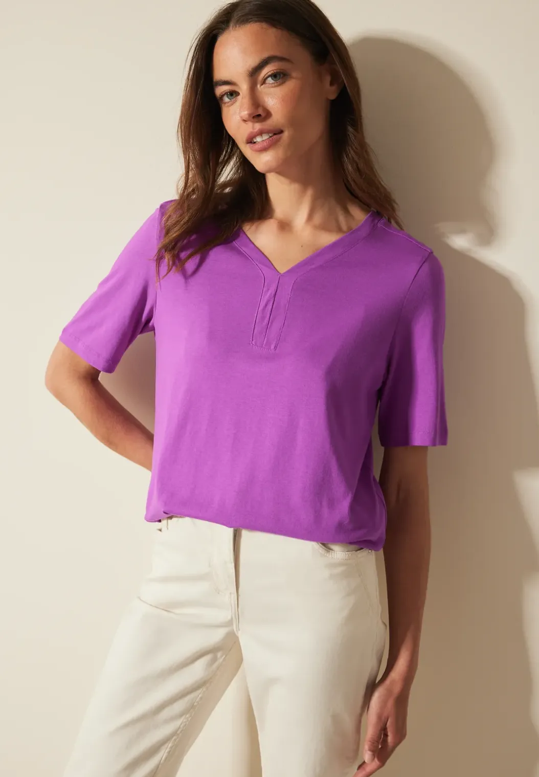 Tuniek T-shirt in effen kleur