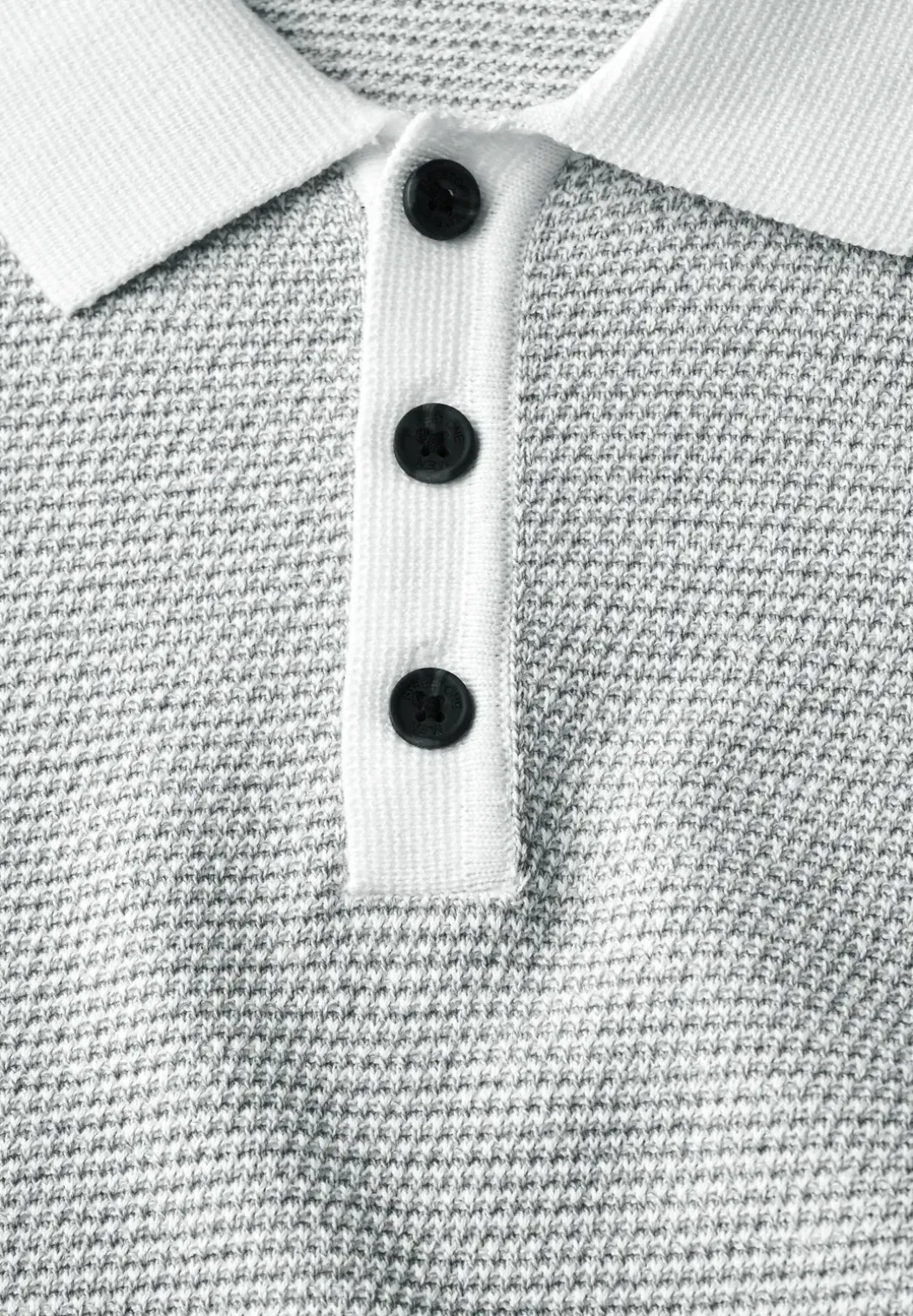 Tweekleurig gestructureerd poloshirt