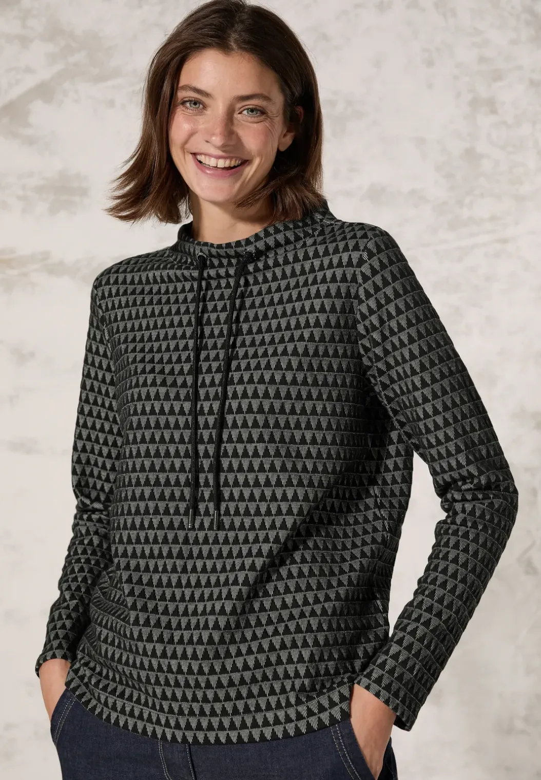 Tweekleurig jacquard overhemd