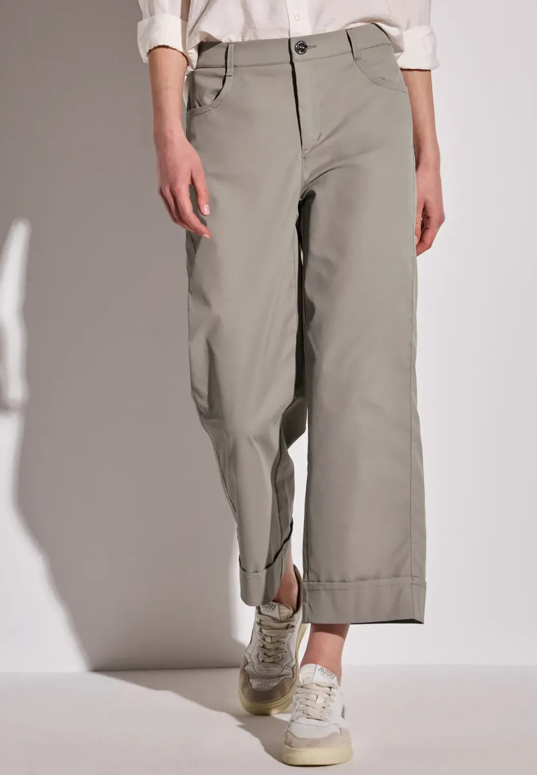Twill broek met rechte pijpen