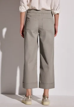 Twill broek met rechte pijpen