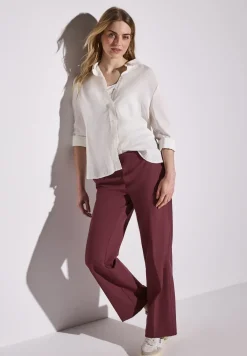 Twill broek met rechte pijpen