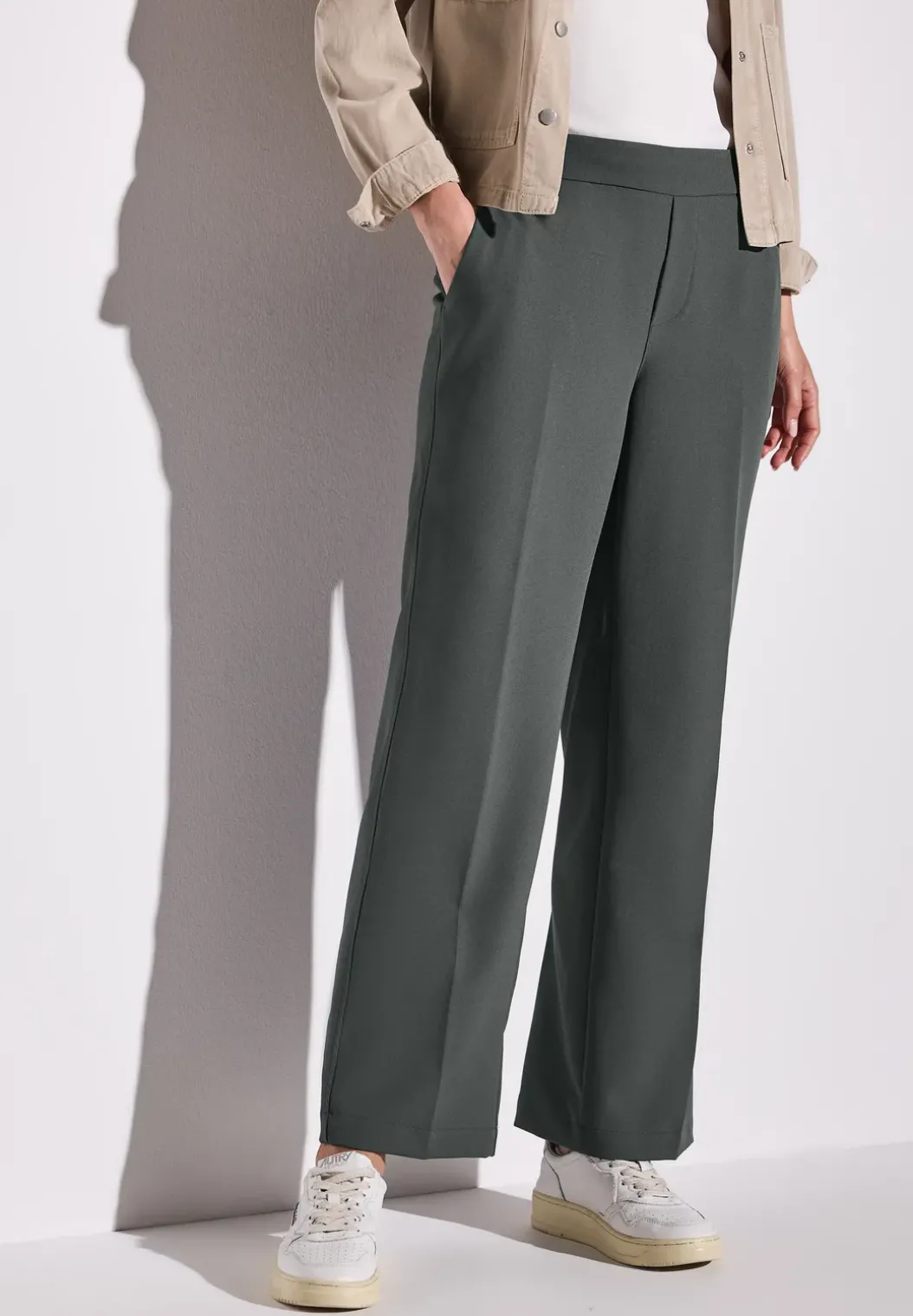 Twill broek met rechte pijpen