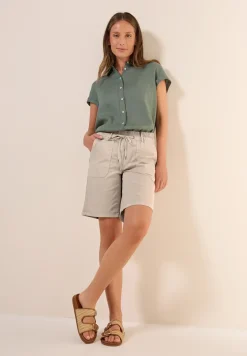Twill shorts in een verwassen look