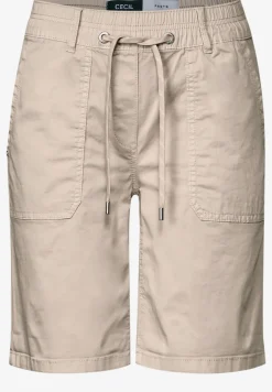 Twill shorts in een verwassen look