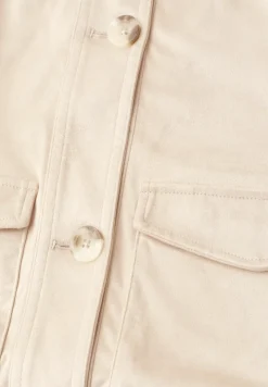Velours jack met knoopsluiting