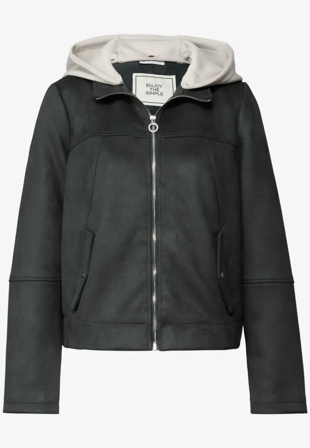 Velours jas met capuchon