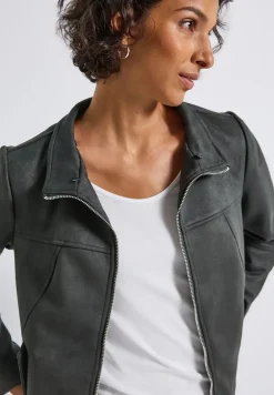 Velours jas met capuchon