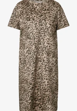 Velours jurk met leoprint