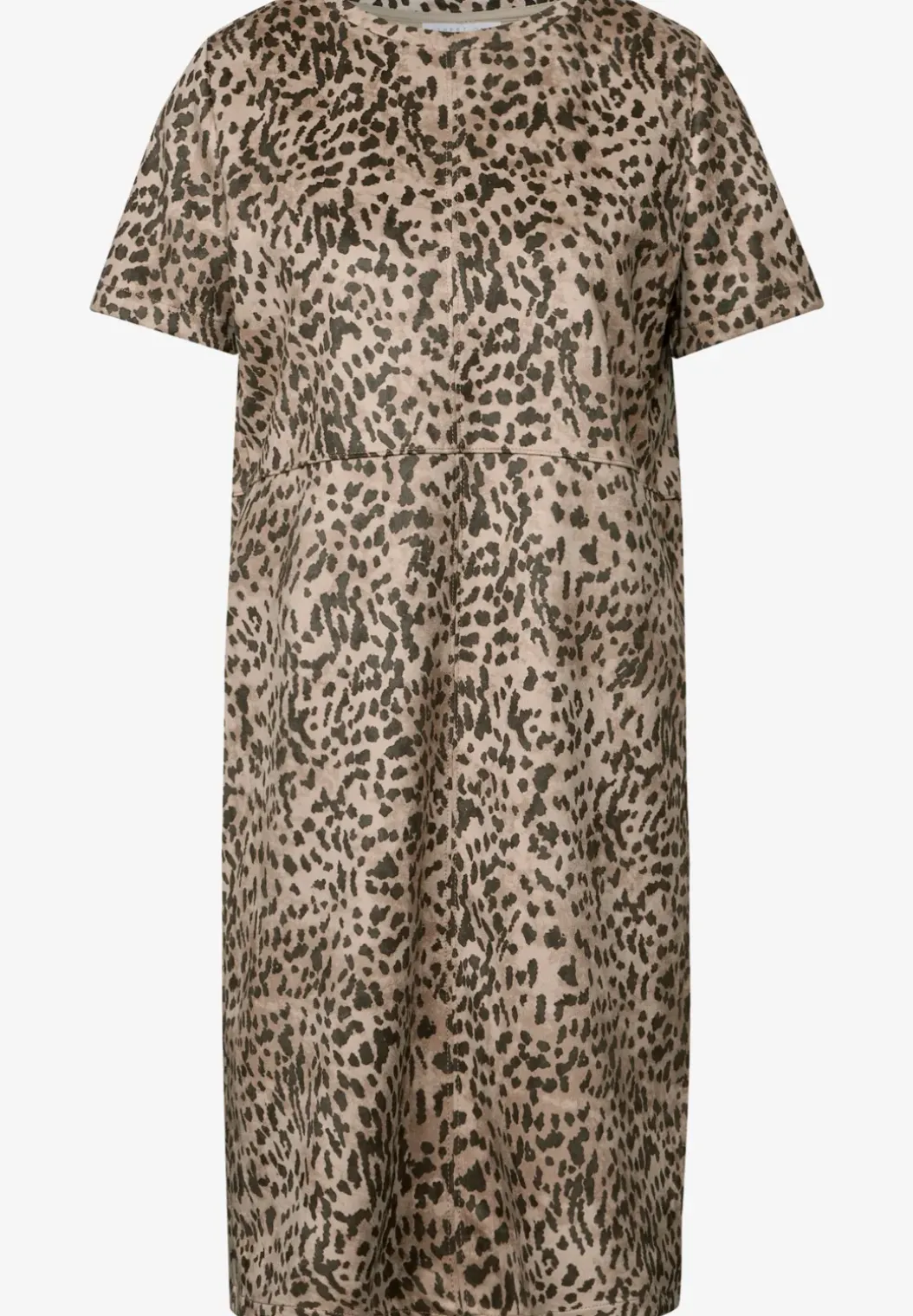 Velours jurk met leoprint