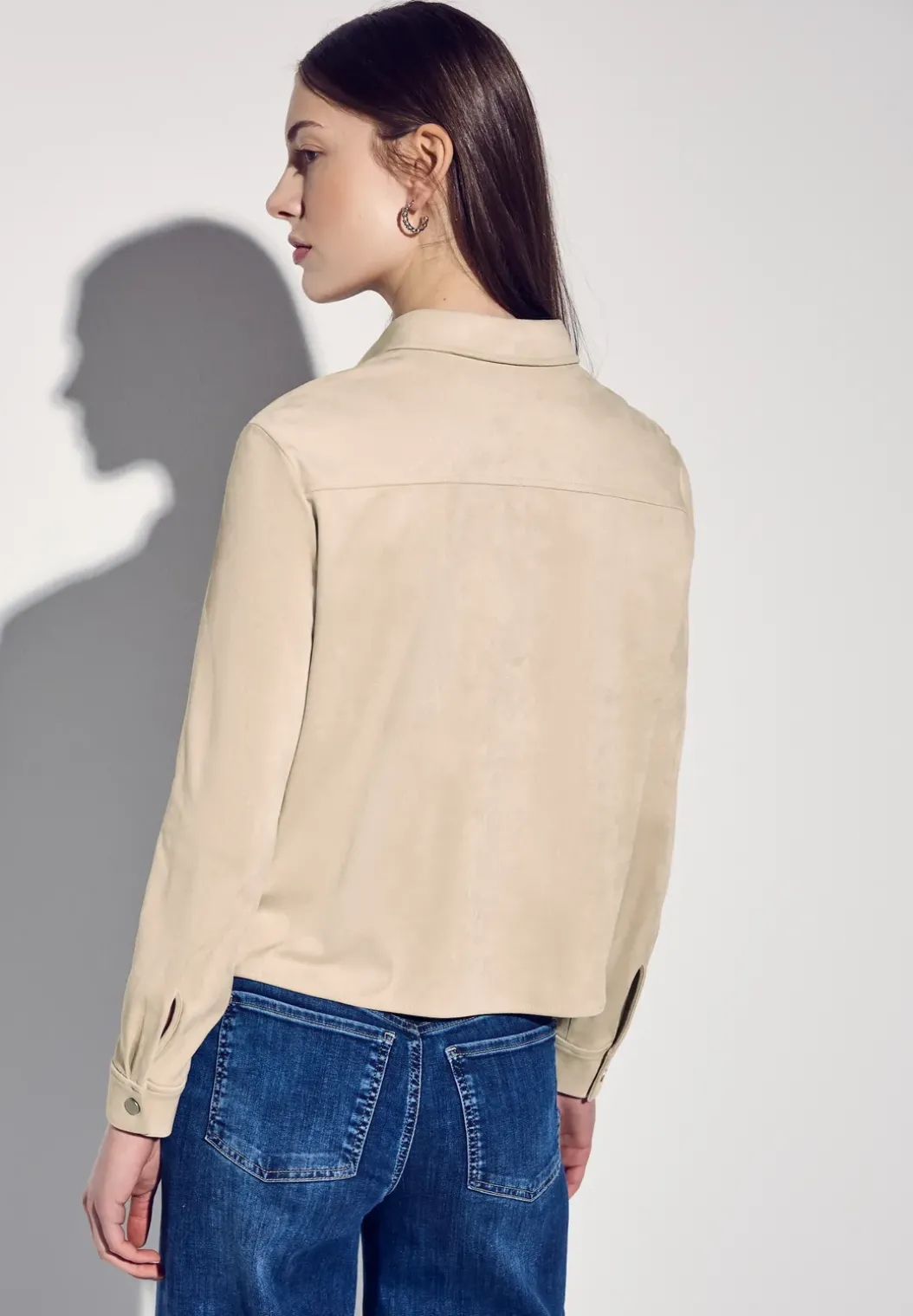 Velours overhemd blouse