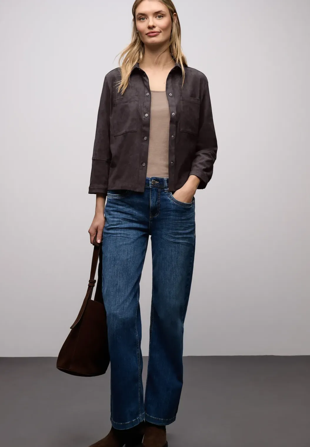 Velours overhemd blouse