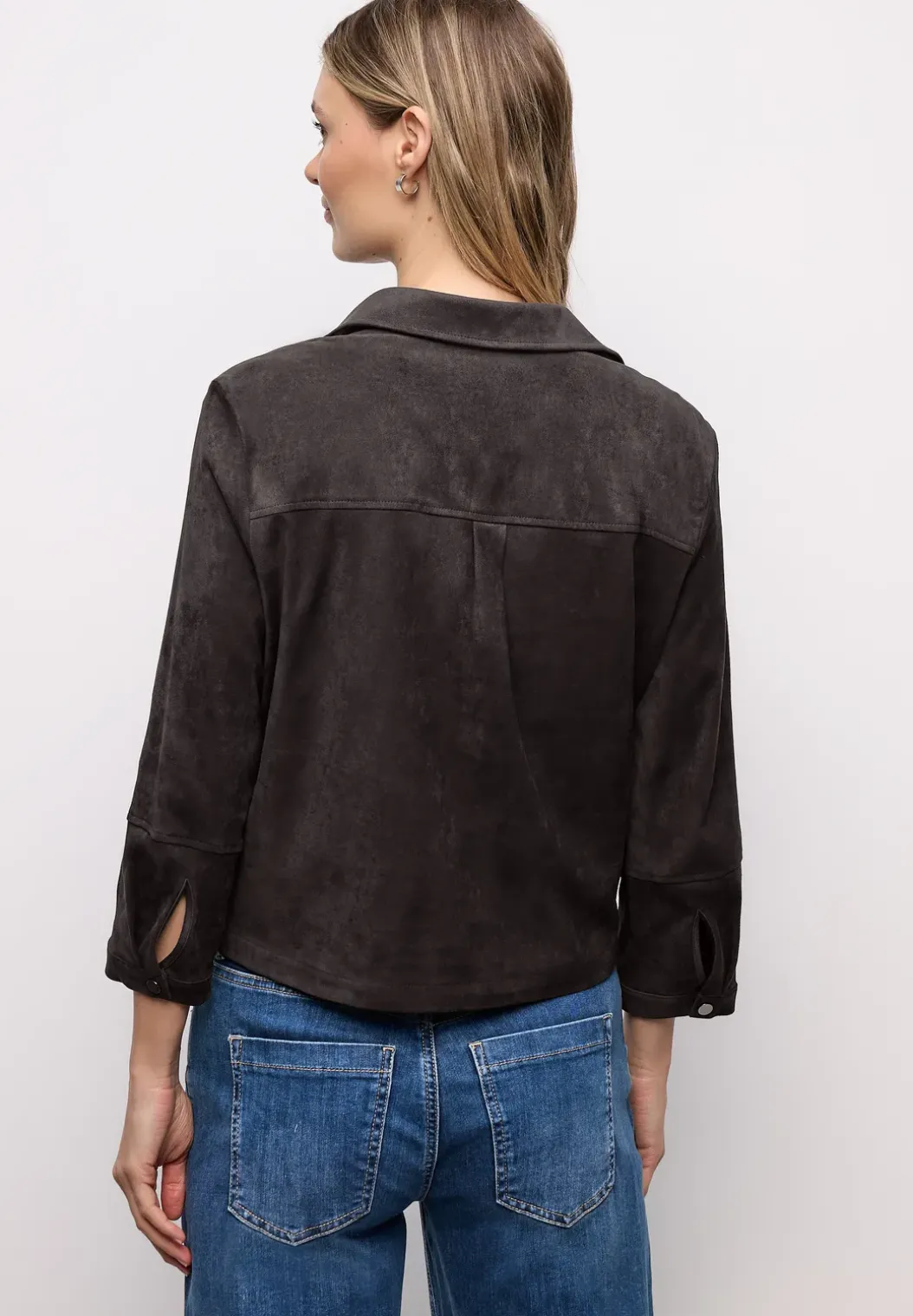 Velours overhemd blouse