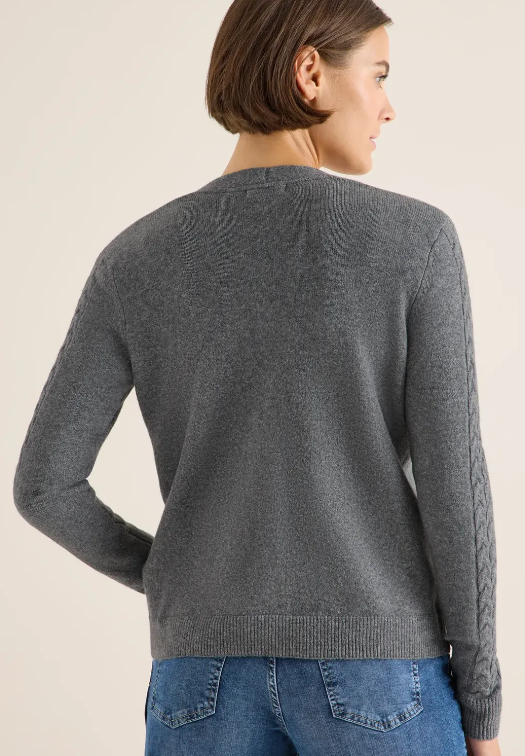 Vest met gebreide details