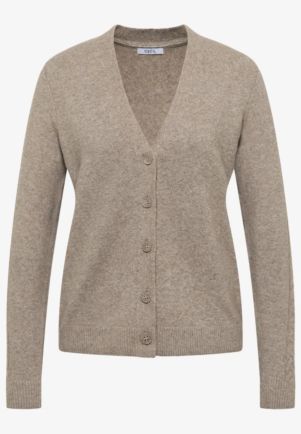 Vest met gebreide details