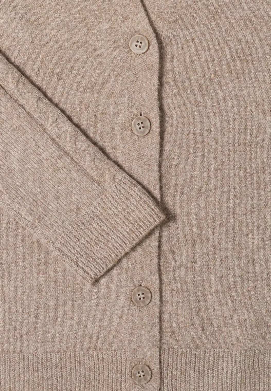 Vest met gebreide details