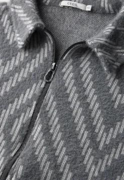 Vest met verengaren en print