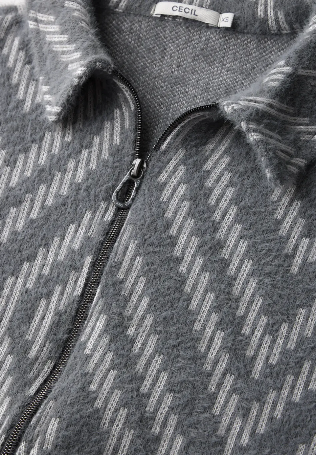 Vest met verengaren en print