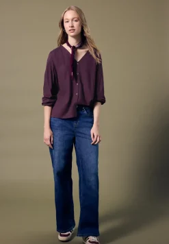 V-hals blouse met knopen
