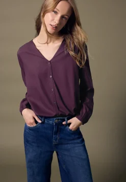 V-hals blouse met knopen